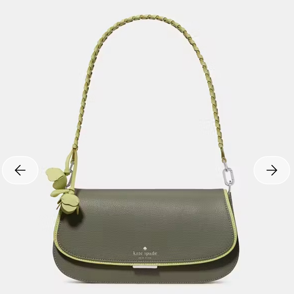 ♠️Kate Spade Quinn Floral Strap Shoulder Bag, Dusky Pine Multi & L-zip wallet